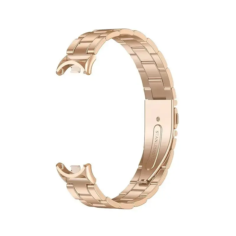Комплект ремешки Tamister для фитнес-браслета Xiaomi Mi Band 8 и 9 Bead design Silver-Rose gold - фото 5