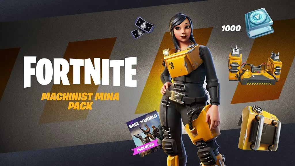 Подарункова карта оплати Fortnite - Machinist Mina Pack Фортнайт набір «Роботехнік Міна» - фото 2