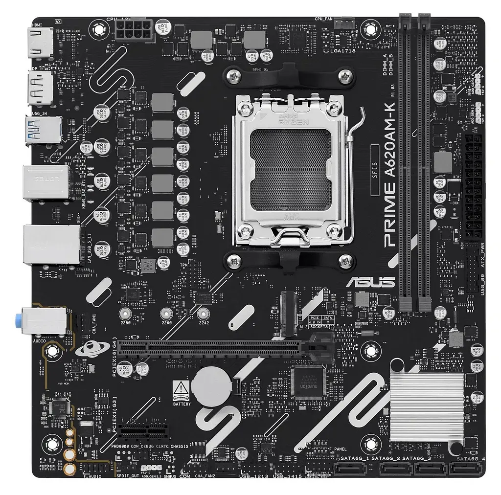 Материнська плата Asus Prime A620AM-K Socket AM5 - фото 2