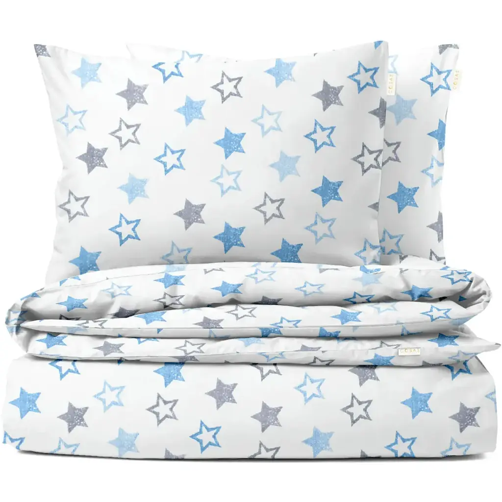 Комплект постільної білизни Cosas євро без простирадла STARS CS1 200 x 220 см (StarsClear_GreyBlue_200_2)