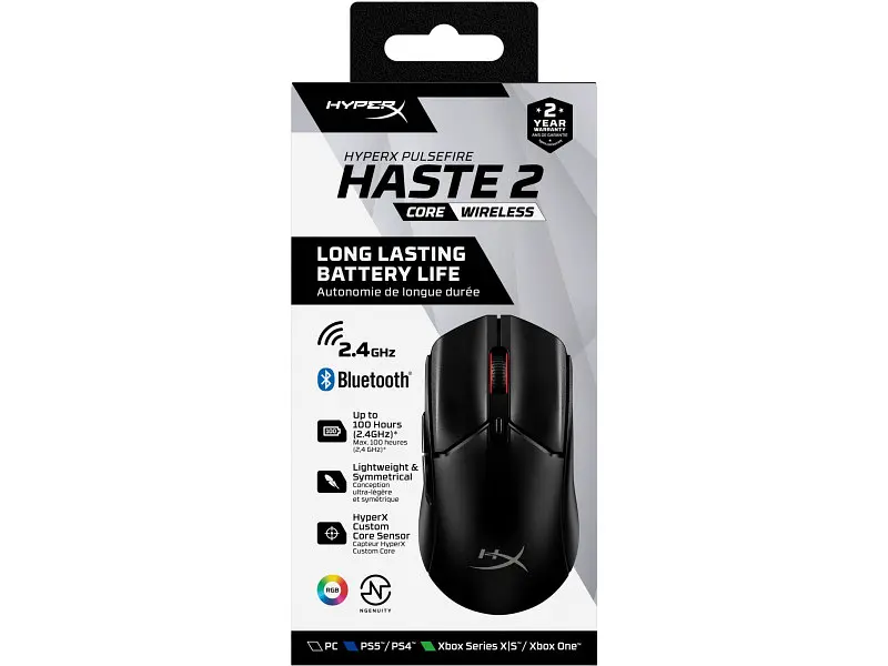 Миша HyperX Pulsefire Haste 2 Core Wireless Black (8R2E6AA) - фото 10
