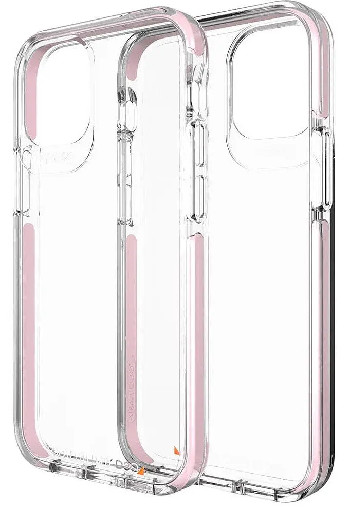 Протиударний прозорий чохол Gear4 Piccadilly D3O для iPhone 12 Mini (5.4") Pink + Transparent
