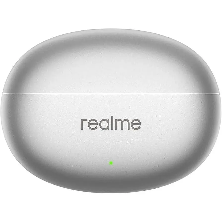 Наушники беспроводные Realme Buds Air 6 Flame Silver (RMA2402) стерео гарнитура в кейсе - фото 4