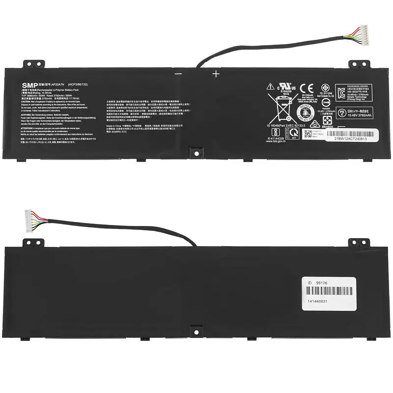 Батарея для ноутбука Acer AP20A7N (Predator Triton 300 SE PT314-51s) 15.48V 3886mAh 60Wh Чорний (KT.00407.010) - фото 2
