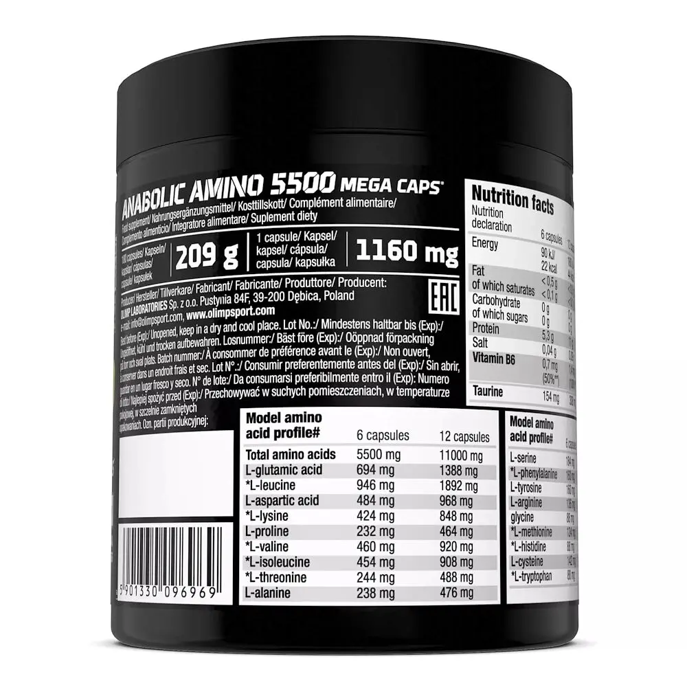Амінокислота Olimp Sport Nutrition Anabolic Amino 5500, 180 капсул - фото 2