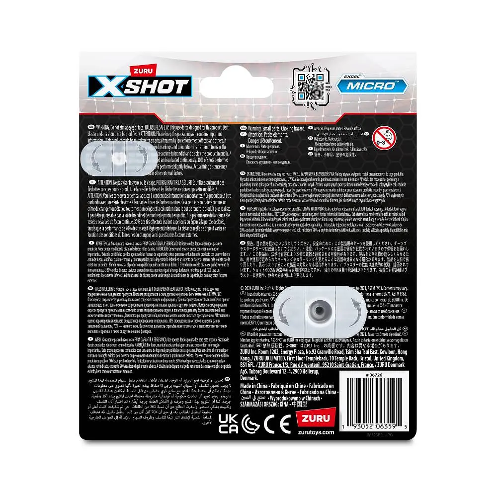 Скорострельный бластер Zuru X-Shot Excel Micro 2.0 Color Card 8 патронов (36726TQ1R) - фото 3