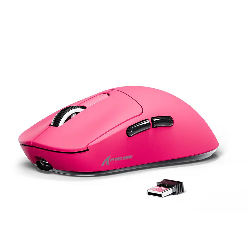 Игровая мышка ATTACK SHARK X3 / Три режима подключения / Сенсор PAW3395 / 49 г / Pink - фото 6