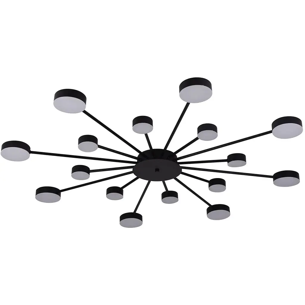 Світильник стельовий Miorro LED Foresta з пультом ДУ 102W 2700-6000К чорний (51-313-005) - фото 4