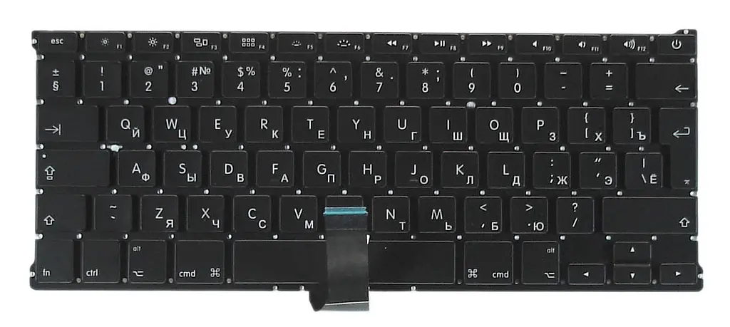 Клавіатура для ноутбука Apple MacBook Air 2011+ A1369 (2011), A1466 (2012, 2013, 2014, 2015) Black, (No Frame), RU (вертикальний ентер) - фото 2