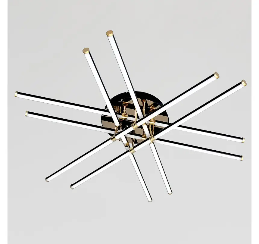 Велика стельова LED-люстра Artlight W178/6-1000 BK+GD 149 Вт, 3 режими, чорно-золота, Ø106 см, від 30-40 м² - фото 2