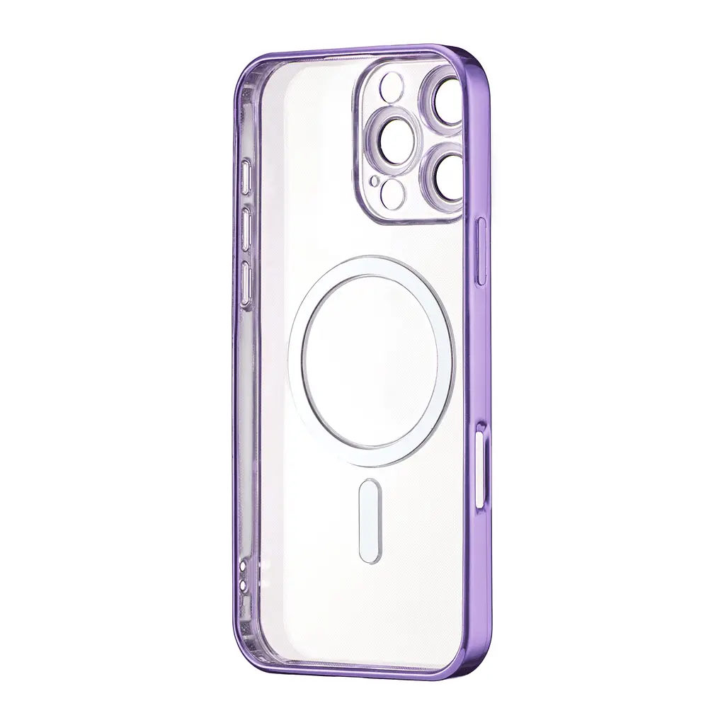 Чохол Ductil Metallic Edge with MagSafe (Protected Camera & Lens) iPhone 16 Pro Max Deep Purple - фото 3