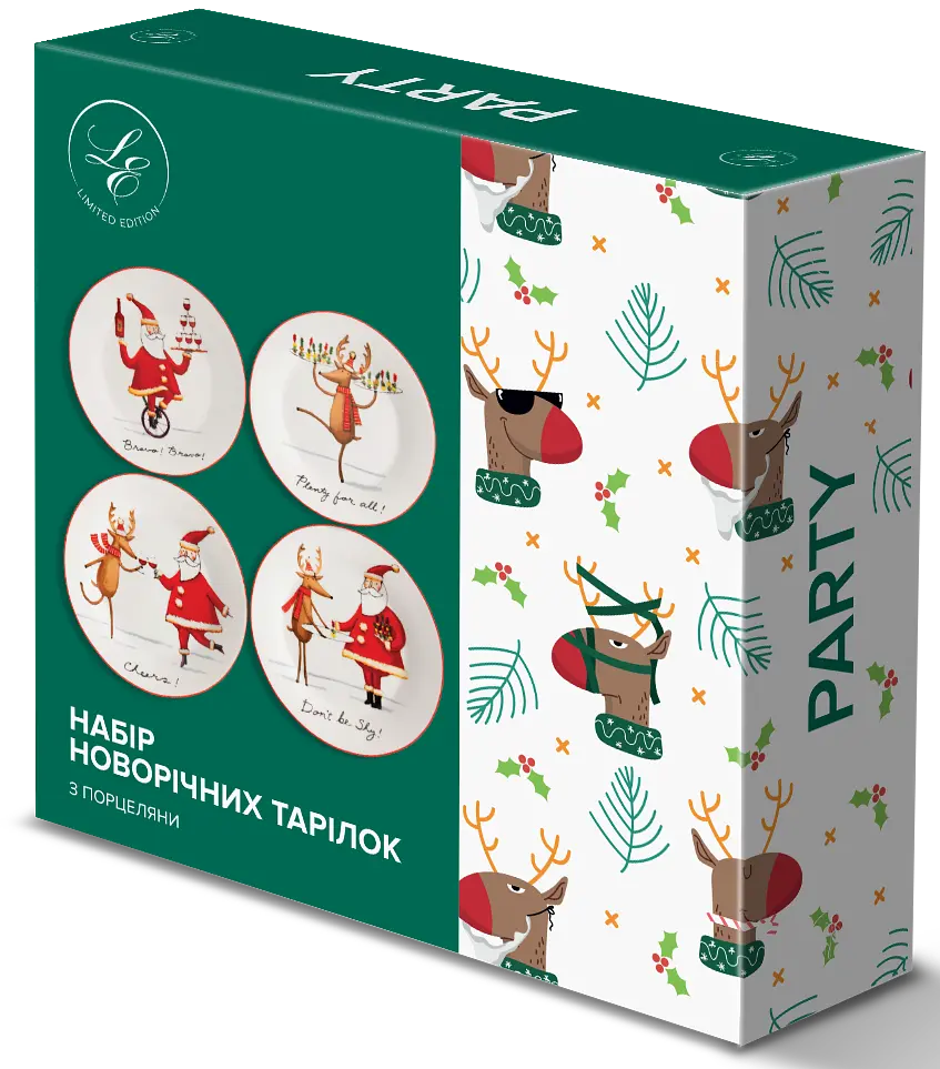 Набір тарілок Limited Edition Ny Party 4 шт 19 см (TRSC-HD5025-4P06) - фото 2