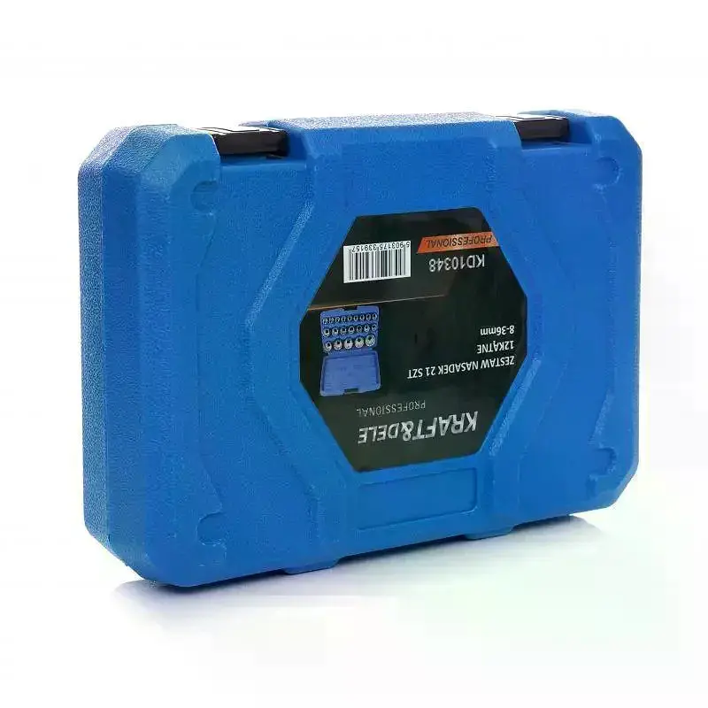 Набір 12-гранних торцевих головок Kraft&Dele KD10348 21 шт 1/2″ - фото 5