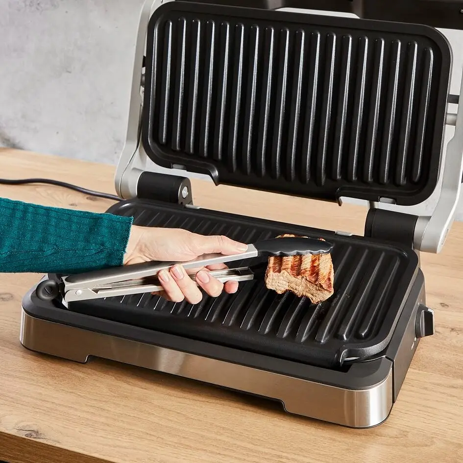 Гриль Tefal прижимной OptiGrill 2in1 XL 2200Вт съемные пластины сенсор толщины продуктов металл (GC782D30) - фото 7