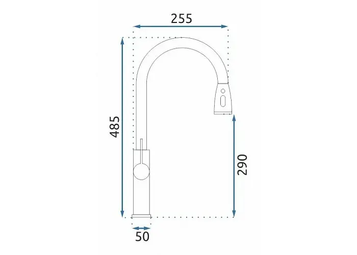 Смеситель для кухни с вытяжным изливом Rea Nest nickel (REA-B6601) никель матовый - фото 7