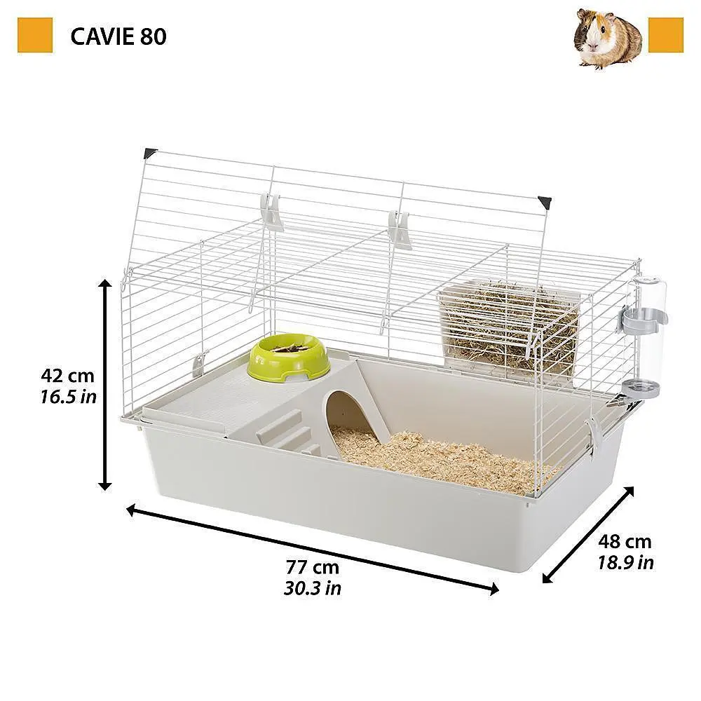Клетка для морских свинок и кроликов Ferplast CAVIE 80 77 x 48 x h 42 cm - фото 6