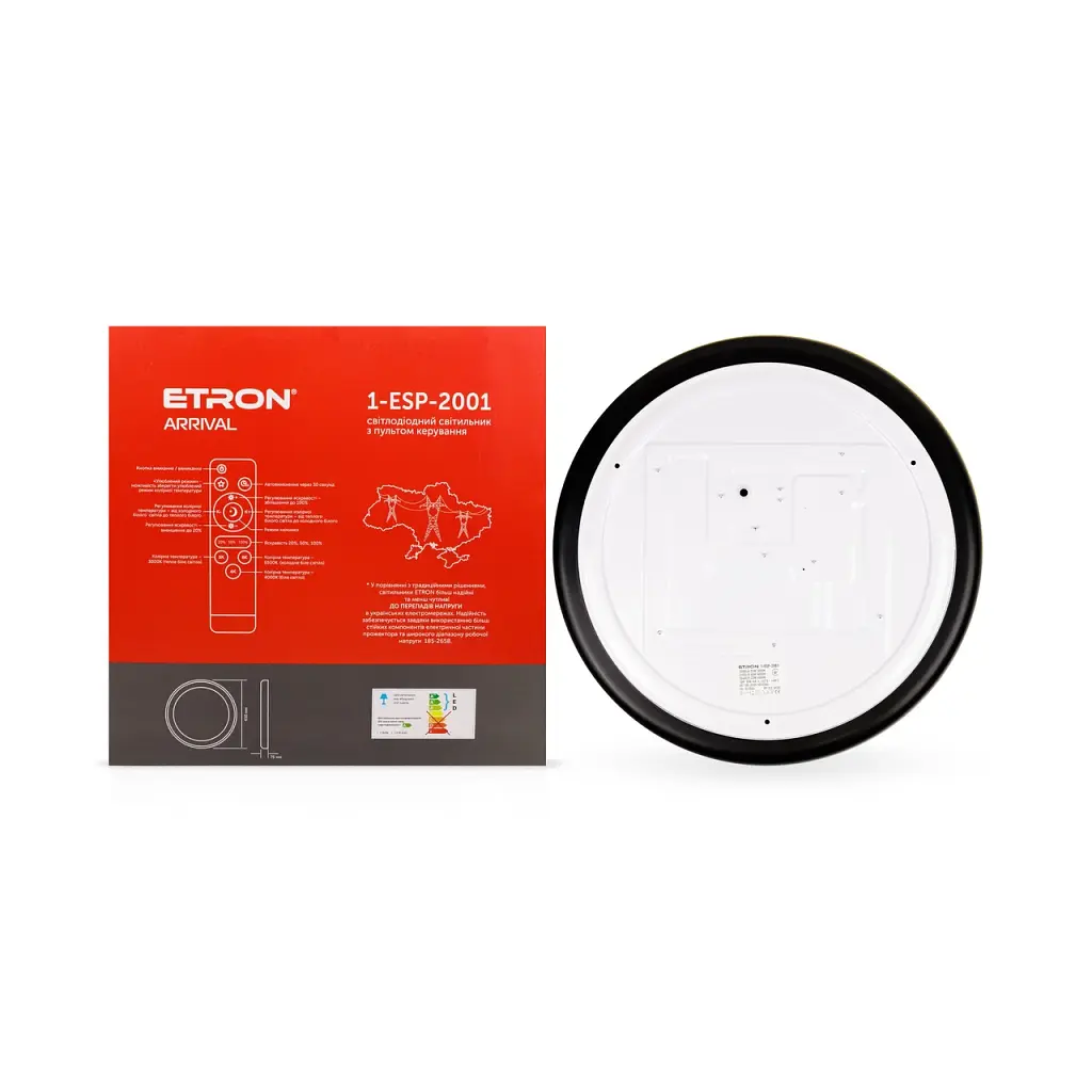 Світлодіодний світильник Smart ARRIVAL 1-ESP-2001 45W Gold&Black IP20 ETRON - фото 4
