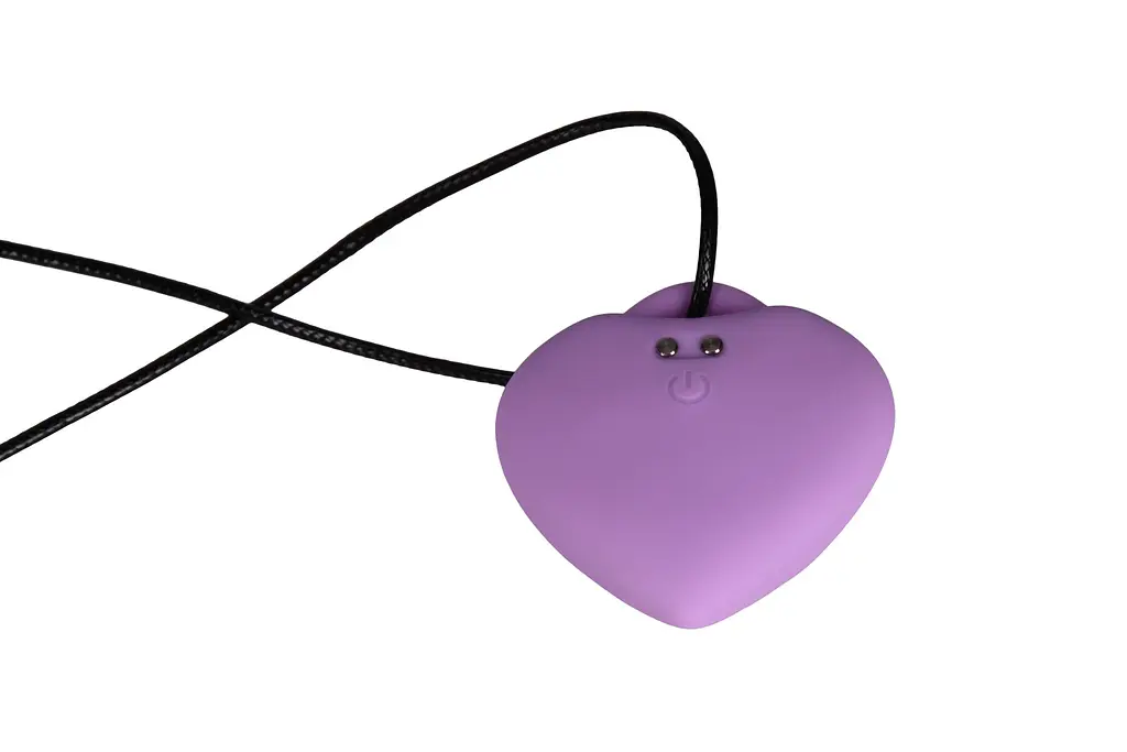 Мінівібратор "Сердечко" FairyGasm PleasureStone violet, 9 режимів, на шнурку - фото 3