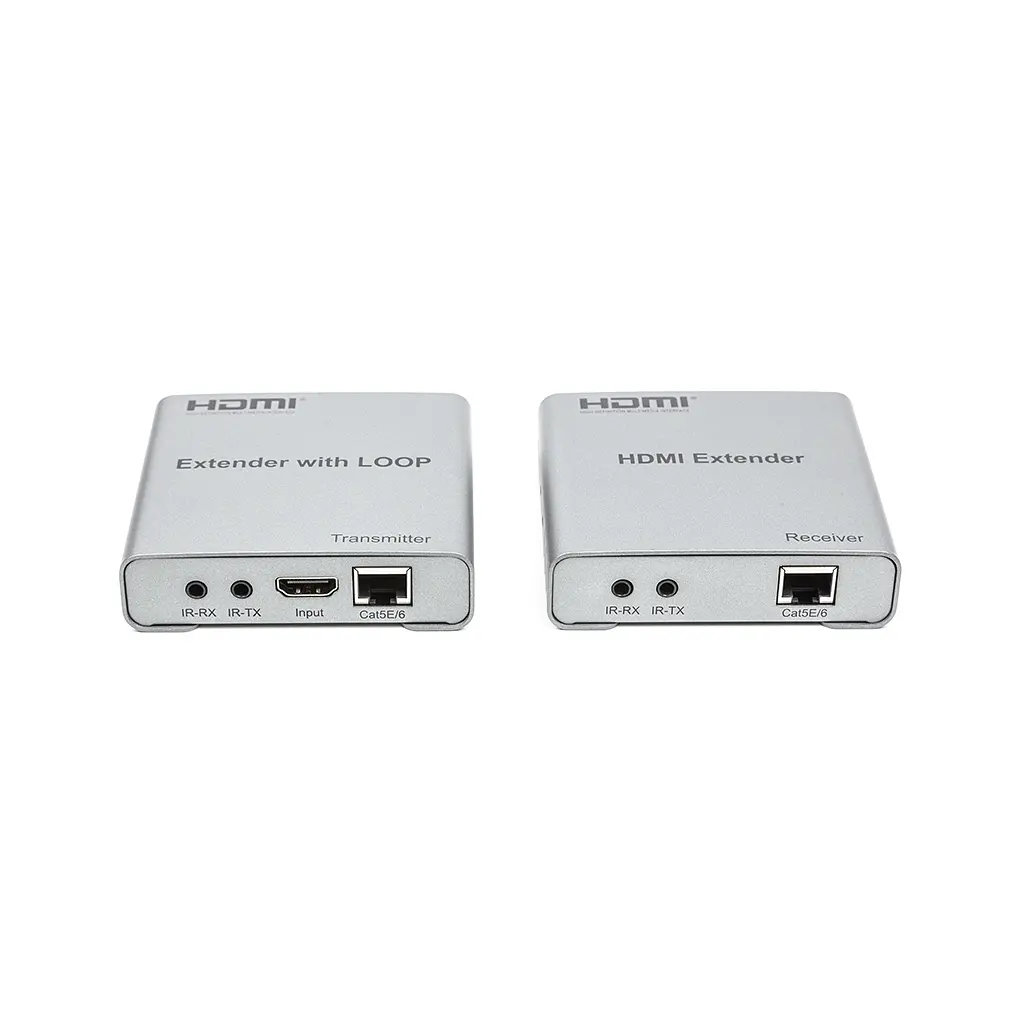 Адаптер HDMI 4K/30hz, up to 100m via CAT5E/6, loop-out (HDES12-LOOP) PowerPlant (CA912964) - фото 2