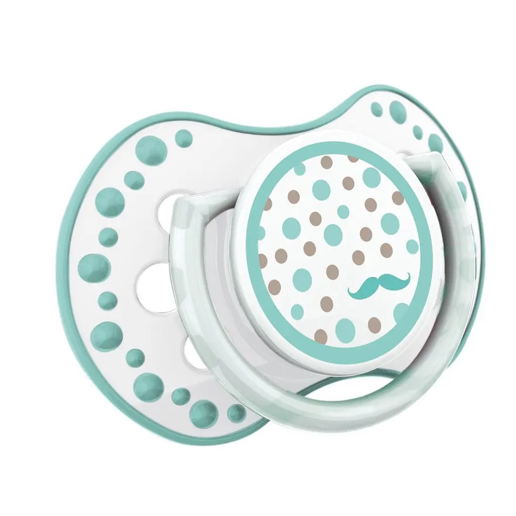 Пустышка силиконовая Lovi Retro baby, симметрическая, 3-6 мес., голубой, 2 шт. (22/804boy) - фото 4