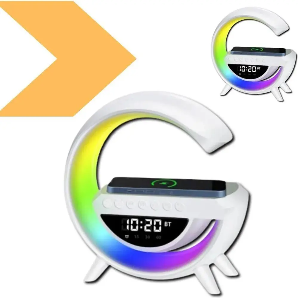 Настольная смарт лампа XPRO BT-3401 с часами, беспроводной зарядкой и динамиком (42874BT-3401_460) - фото 2