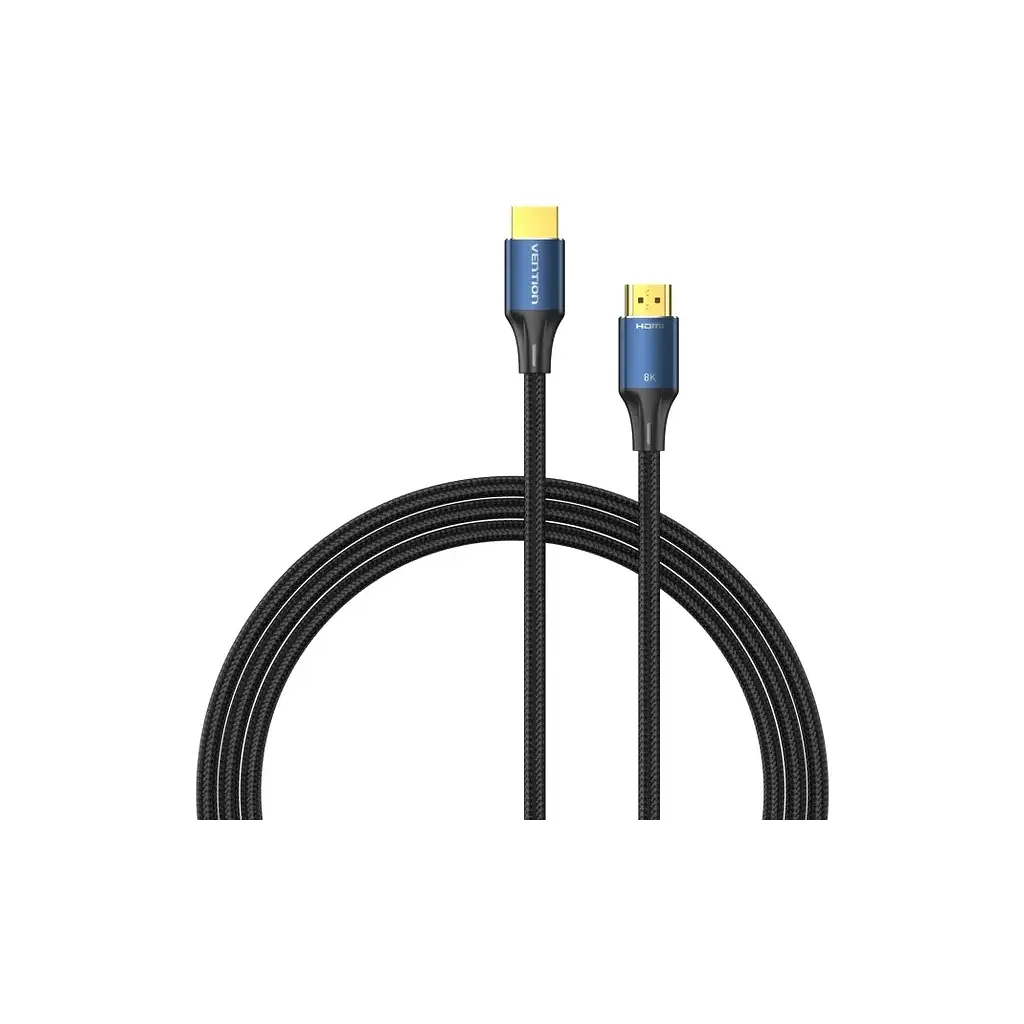 Кабель мультимедійний HDMI M to HDMI M 1.5m 8K60Hz cotton braided blue Vention (ALGLG) - фото 2