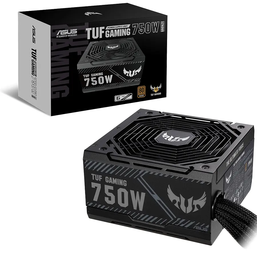 Блок питания Asus 750 Вт TUF Gaming, Black, 80+ Bronze, Active PFC, 135 мм, 4xMolex / 8xSATA / 4x6+2-pin / 2x4+4-pin / 1x20+4-pin, защита OPP/OVP/UVP/SCP/OCP/OTP (TUF-GAMING-750B) - фото 5