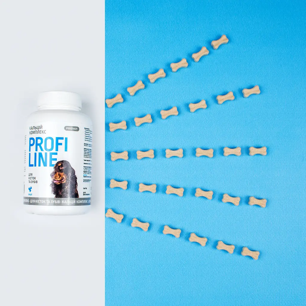 Вітаміни для собак ProVET Profiline Calcium complex для кісток та зубів 100 таблеток - фото 7
