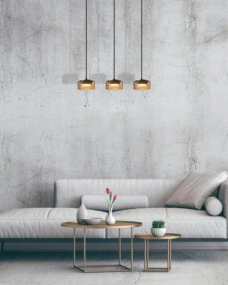 Подвесной светильник, люстра Goldlux 331298 Ofelia GX53 3x6W 4000K 660Lm IP20 янтарный - фото 3