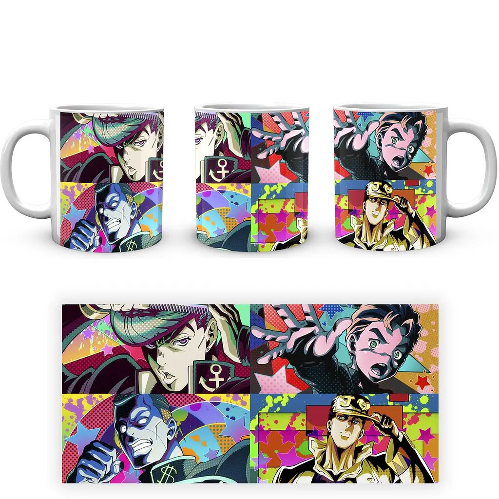 Кухоль GeekLand Неймовірні пригоди ДжоДжо JoJo's Bizarre Adventure Джотаро Окуясу Джоске Коїчі JJ 02.418 330 мл білий - фото 3