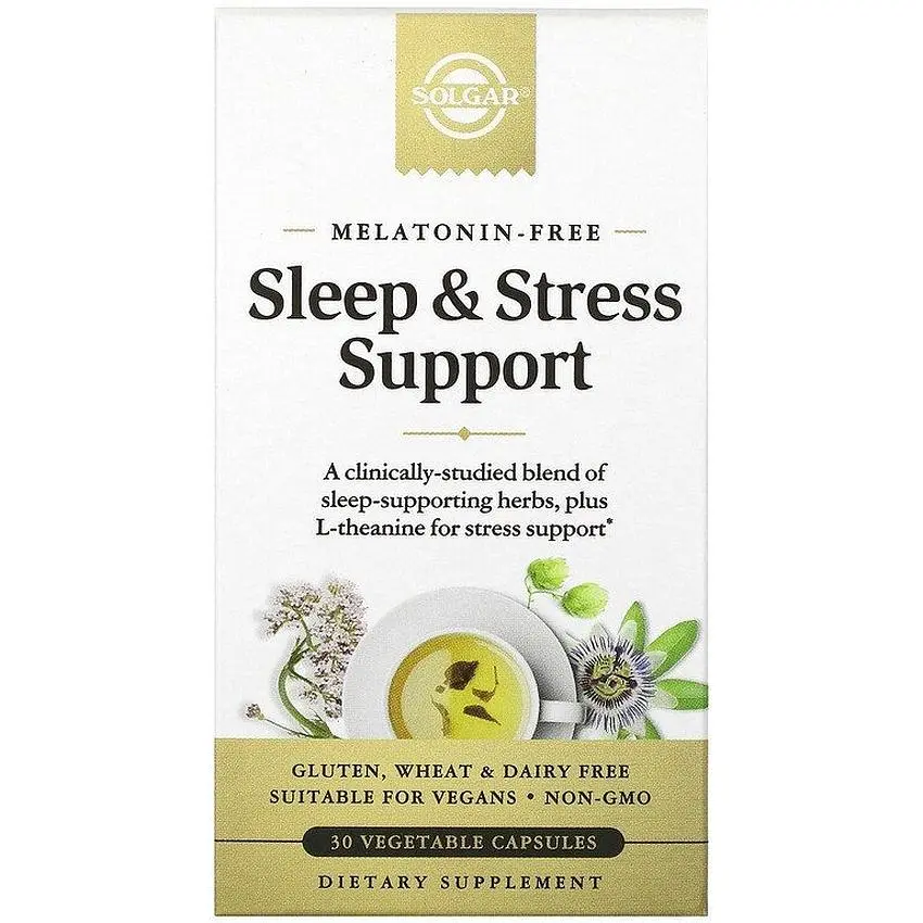 Комплекс для улучшения сна и снятия стресса Solgar Sleep & Stress Support 30 вегетарианских капсул (2023-10-4147) - фото 3