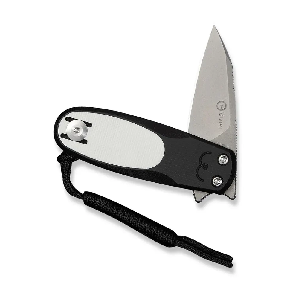 Ніж складаний кишеньковий Civivi Purr, (4.65 см) Nitro-V / G10 чорний/білий - фото 3