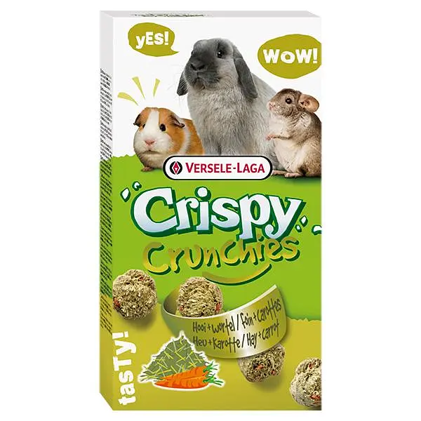 Ласощі для гризунів Versele-Laga Crispy Crunchies Hay+Carrot Печені Сіно і морква 75 г (620915)
