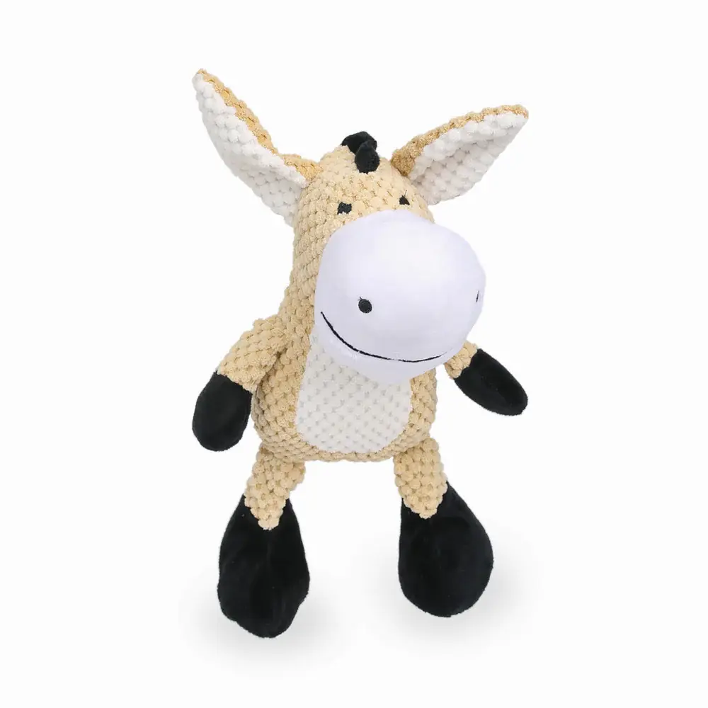 М'яка іграшка для собак Plush Donkey з пищалкою - фото 2