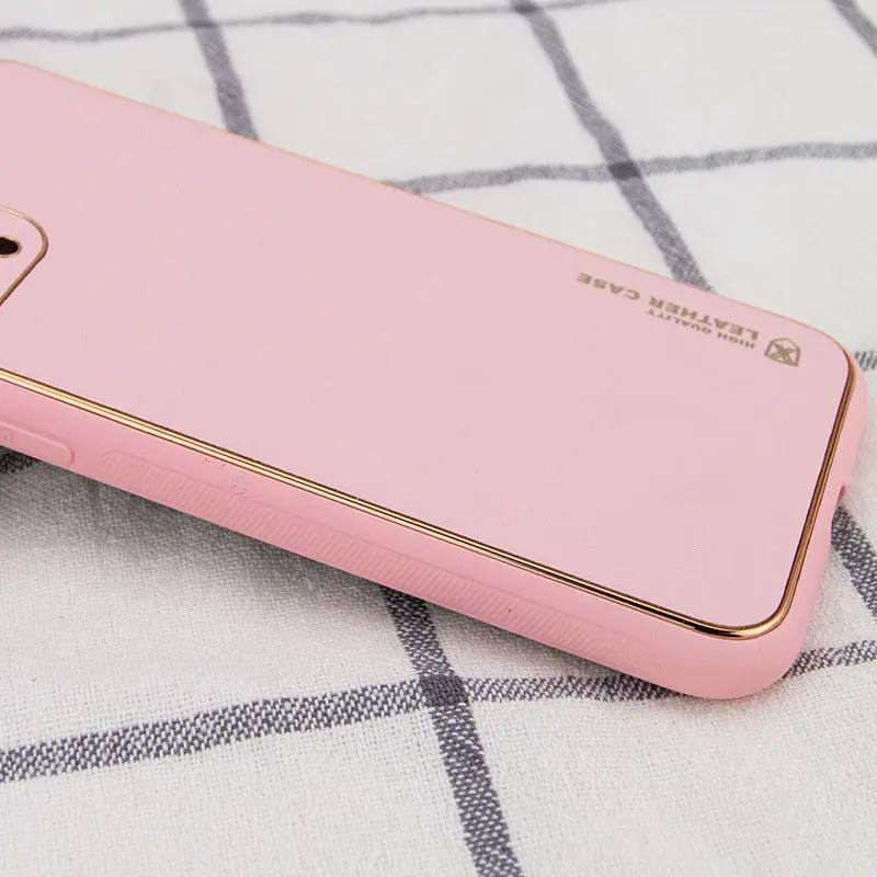 Шкіряний чохол Xshield для Apple iPhone 12 (6.1) Рожевий / Pink - фото 2