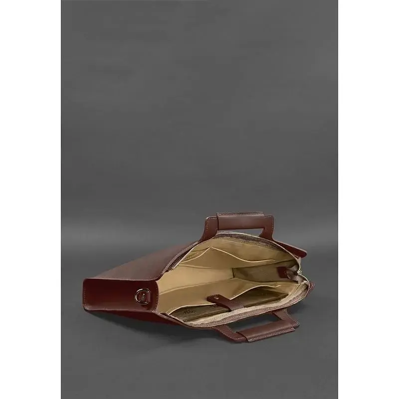 Сумка для ноутбука та документів BlankNote Жіноча шкіряна 15 Burgundy (BN-BAG-36-vin) - фото 6