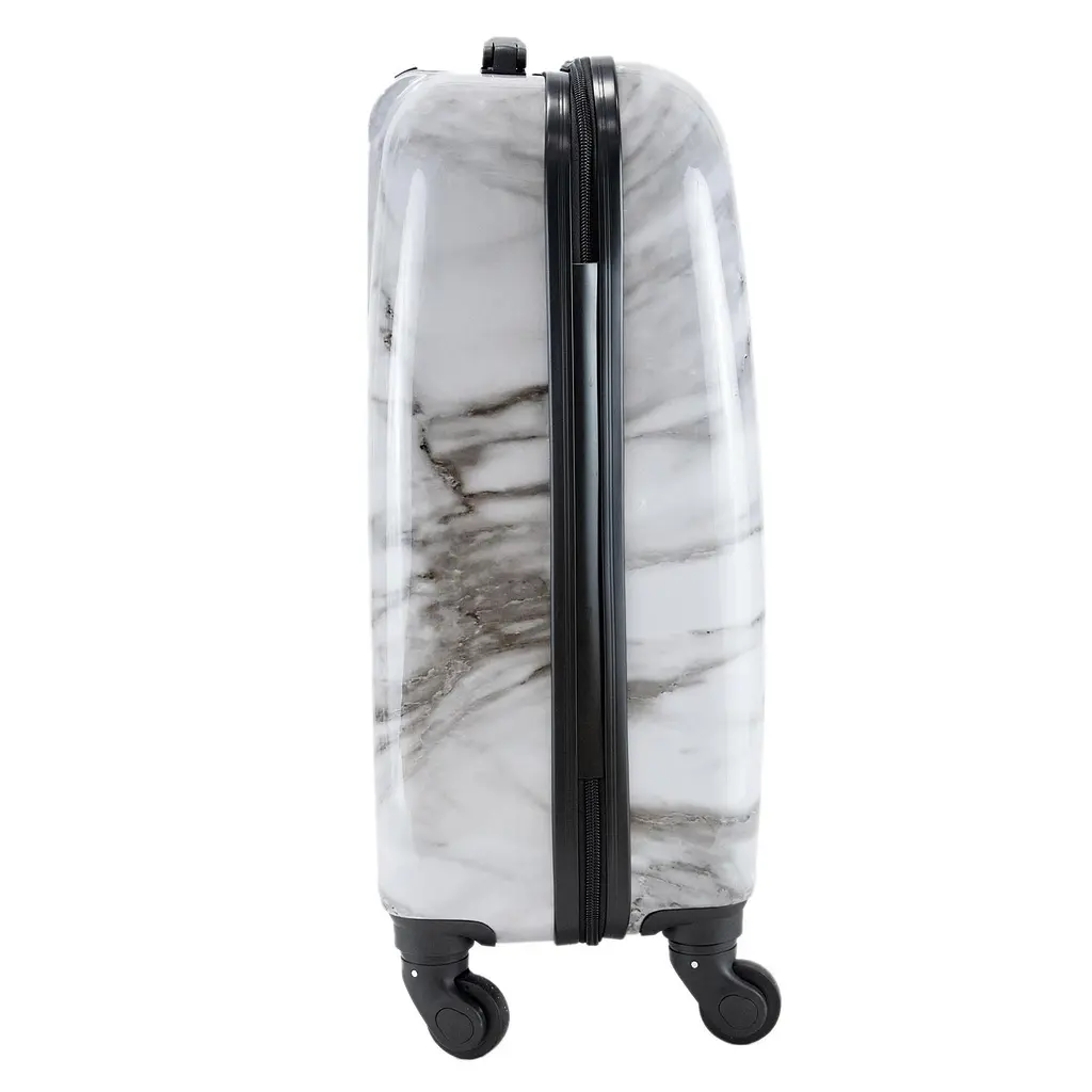 Валіза мала для ручної поклажі Semi Line 20 дюймів (S) дюймів (S) Polycarbonate/ABS-Plastic White Marble (T5731-1) - фото 3