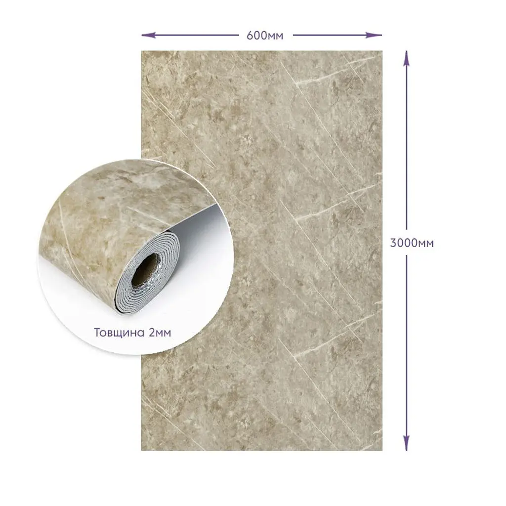 Самоклеюча стінова PET плитка Sticker Wall в рулоні 600х3000х2мм SW-00002432 - фото 3