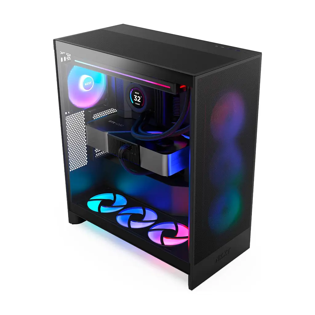 Корпус для ПК NZXT H7 Flow RGB All Black (CM-H72FB-R1) - фото 9