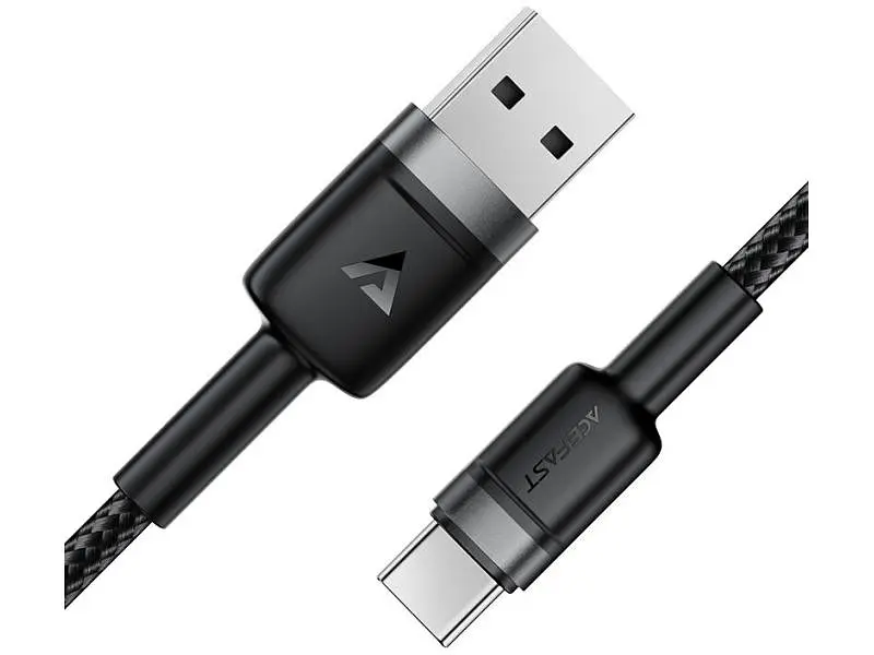 Кабель USB Type-C Acefast C22-04 USB Type-A to USB Type-C 2.0 60W 1.2 m Black (6974316285144) - фото 3