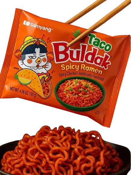 Локшина швидкого приготування Samyang Buldak Taco Chicken Flavor Ramen 135г - фото 3