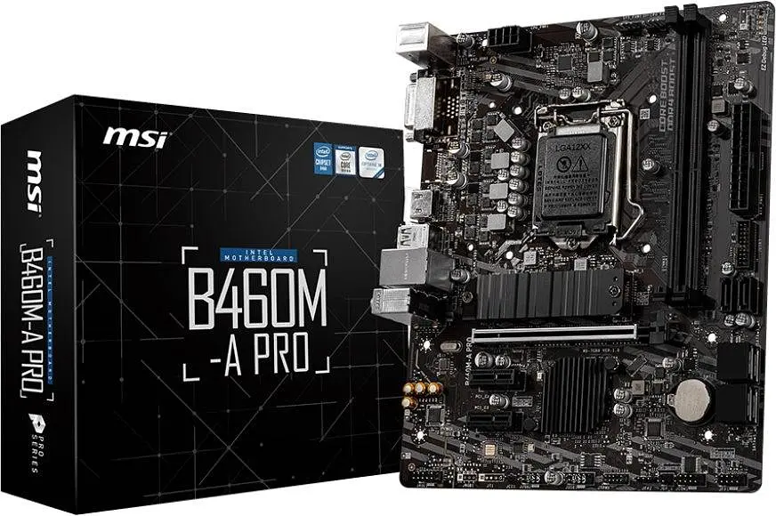 Материнская плата MSI B460M-A Pro (B460M-A Pro) (Socket 1200, Intel B460, Micro-ATX) Б/у - фото 2