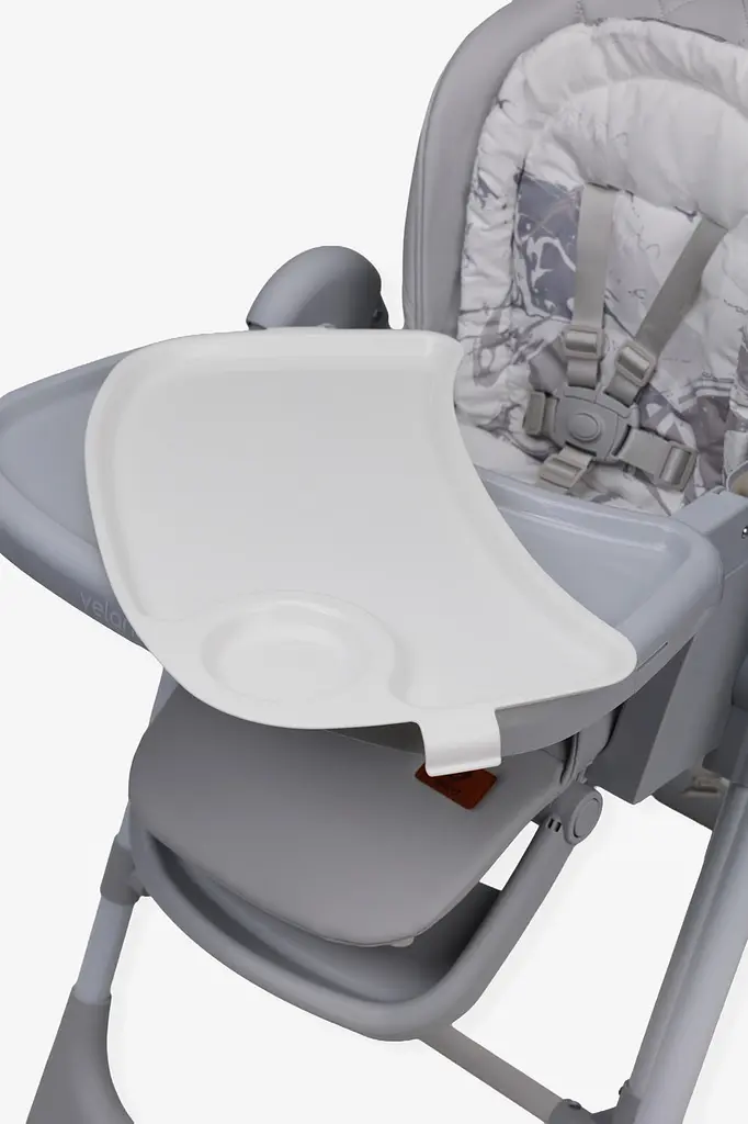 Стілець-гойдалка для годування дитини 2 в 1 VELANO Nomi, light grey - фото 2