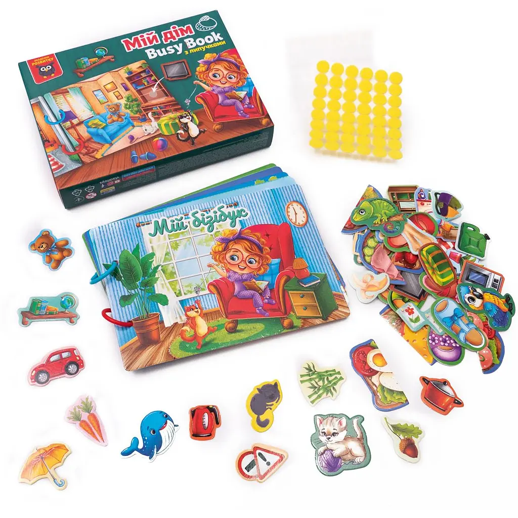 Развивающая игра Vladi Toys с липучками. Бизи бук. Мой дом (VT1310-08) - фото 3