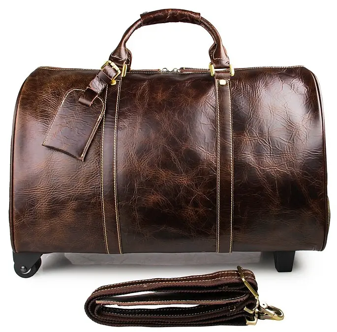 Сумка кожаная дорожная Vintage 49х30х23 см sum0012540 - фото 4