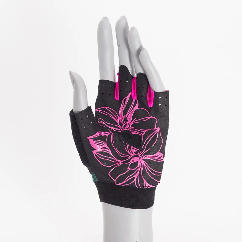 Рукавички для фітнесу MAD MAX Flower Power MFG 770, Black/Pink - XS - фото 2