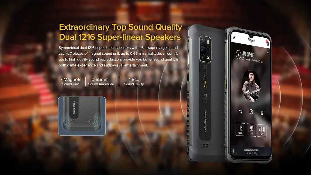 Смартфон Ulefone Armor 12 5G 8/128Gb Black/Orange [65298] - фото 9