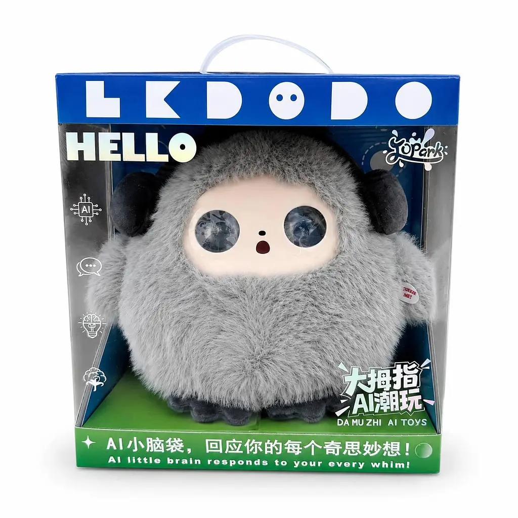 Інтерактивна м'яка іграшка Bobo GREY Smart AI Plush Toy з голосовим керуванням, Wi-Fi та мобільним застосунком Tuya - фото 3
