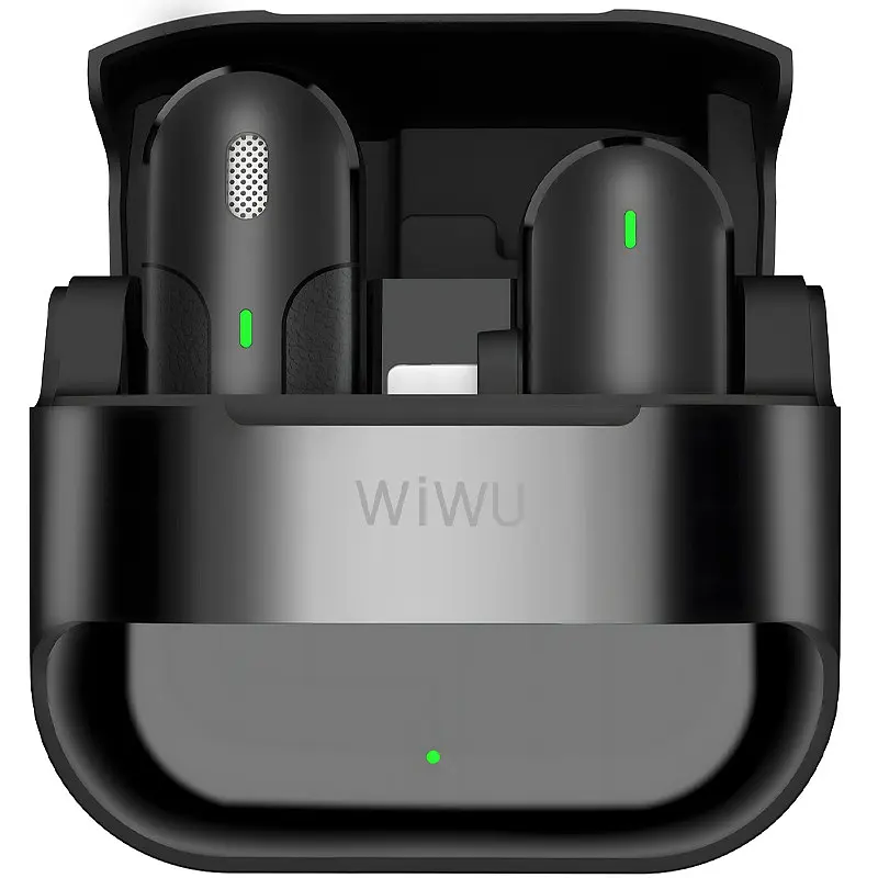 Петличний бездротовий мікрофон WIWU Wi-WM001 Wireless mini microphone (Type-C) Black - фото 2