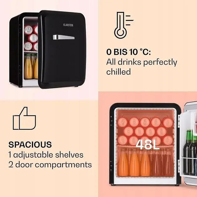 Мини холодильник ретро Klarstein Audrey (10040738) - фото 4